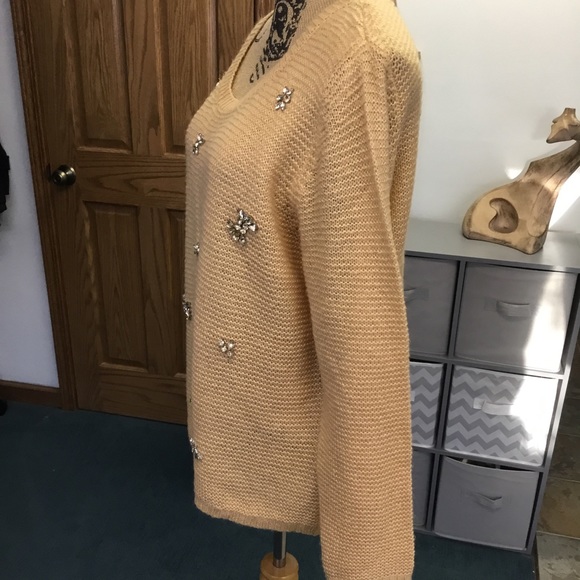 “C” Crystal Accented Sweater - Picture 2 of 4